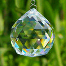 Hanging 90g CRYSTAL BALL 40mm Sphere Prism Faceted Sun Catcher Clear Pendan D6N9