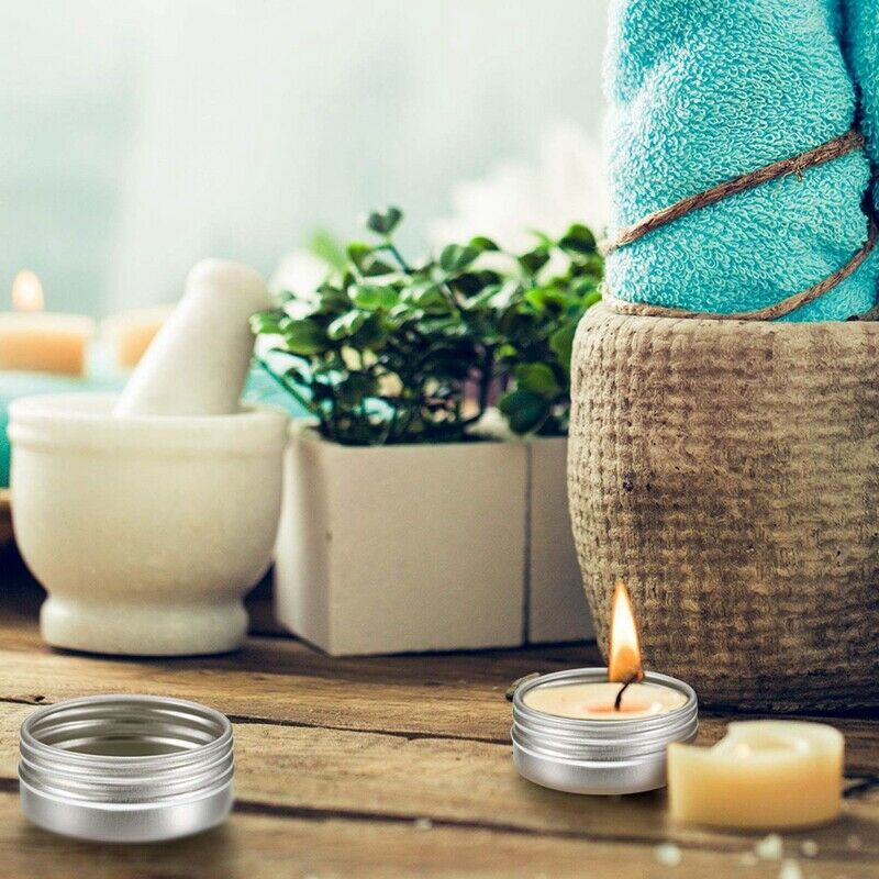 Screw Top Round Aluminum Tins Cans-Aluminum Screw Lid Round Tin Container B A2E1