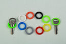 New 8PCS Elastic Hollow Silicone Key Cap Covers Topper Keyring Bly Braille