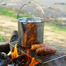 Camping Tableware Hiking Hanging Pot Kettle Tea Compact Campfire Cups Plates