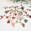 19Pcs Enamel Christmas Mix Style KeychainS Lobster Buckle Charms DIY Jewe jiNMTE
