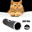 Collapsible Pet Cat Tunnel for Indoor Outdoor Suede Hideaway Tube Play Toys A