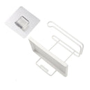 Wall Mounted Suction Shelf White Jars Sundries Container Toilet Tissue Roll