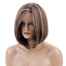 12 Inch Short Straight Syntheyic Hair Full Wigs for Women Natural Looking