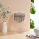 1Pc 17-Key Crystal Kalimba Finger Thumb Piano Mbira Soft Handle Clear