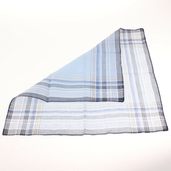 10X Men Handkerchiefs Square Decorative Suits Grid Cotton Plaid Pocket Hanky