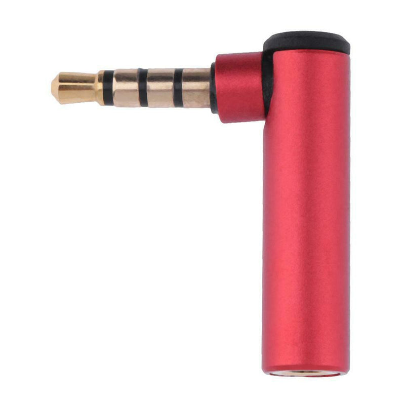 `=3.5mm Male to Female 90 Degree Right Angled Adapter Audio Microphone Jack