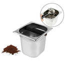 Stainless Steel Espresso Coffee Knock Box With Rubber Container Coffee Grou