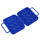 Blue Folding Plastic Eggs Carry Case Box (For 12 eggs) for Picnic Container C7A8