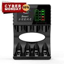 4 Slots Battery Fast Charger Smart Charging For AA AAA Ni-MH Ni-Cd Rechargeable