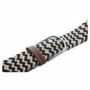 Male Female Belt Buckle Canvas Leather Belt Strap Waistband Elastic Coffee