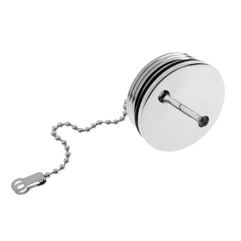 3x Boat Deck Filler Replacement Cap Chain Stainless Steel Fuel Water Gas