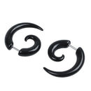 Jewelry Men's Earrings, Horn Claw Earrings, Acrylic Stainless Steel, Black