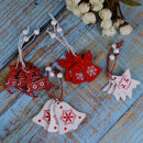 12Pcs Wooden Christmas Pendants Ornaments for Xmas Tree Hanging Decorat yxTEUS