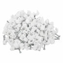 5mm Diameter Cable Wire Clips Fastener w Fixing Nails 100Pcs White Y9O1