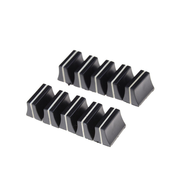 10 Pcs Slide Potentiometer Mixer Fader Knob 19mmL x 12mmW for 4mm Shaft M&O