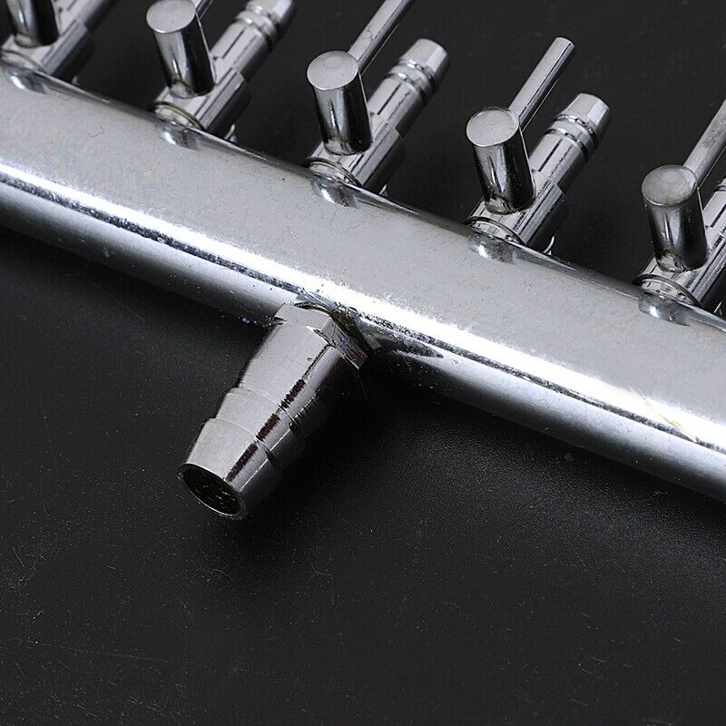 Aquarium 8Way Air Flow Splitter Lever Control Valve 3/8 Inch Tube Dia