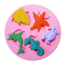 Marine Animal Die Mold Bake Cake Chocolate DIY  Production Tool Silica Gel