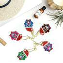 Keychain DIY Full Drills Special Shaped Diamond Painting Xmas Penguin Girl Gifts