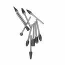 10Pcs 3x 6mm 1/4" inch Tungsten steel Solid Carbide Burrs Rotary Tool Drill Bit