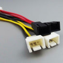 2pcs 4-Pin Molex to 3-Pin fan Power Cable Adapter Connector 12v*2 / 5v*2