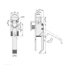 Over-Center Lever Latch with Keys, Door Latch for Southco A7-10-301-20 - Black