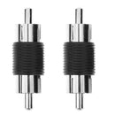 2pcs RCA Male to Male AV Audio Video Plug Jack Extension Cable Connectors