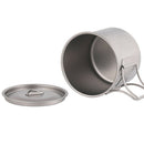 Outdoor Pure Titanium Cup Portable Drinking Cup Mini Coffee Cup 300ml Foldi