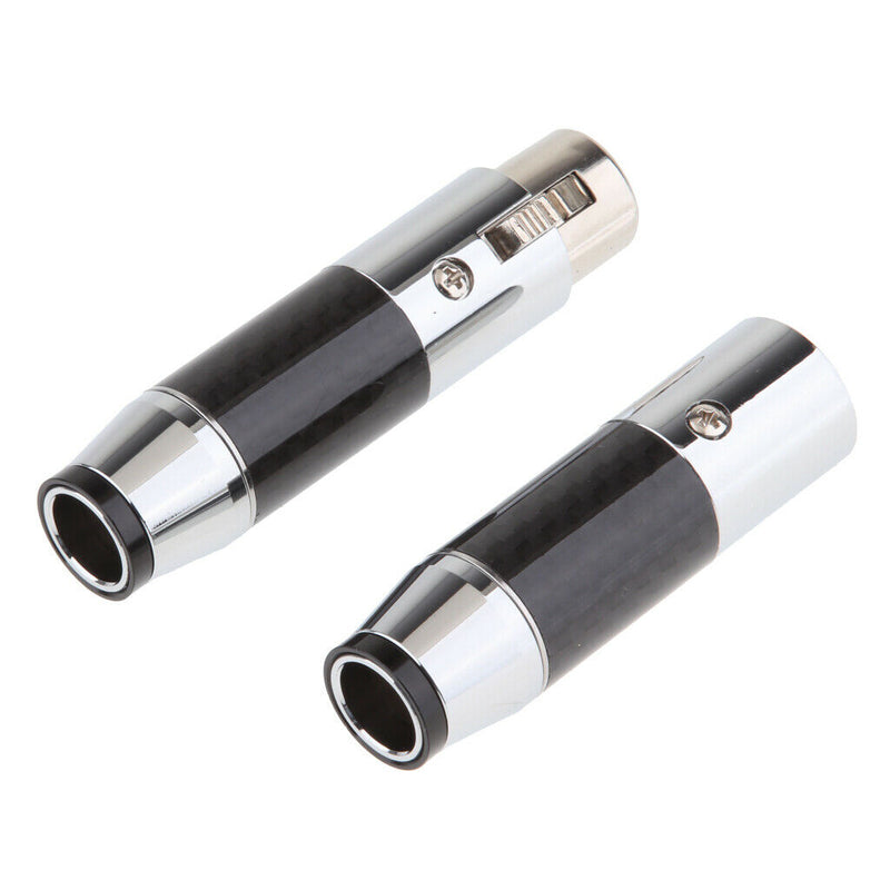 2 Pack XLR Plugs Male and Female Microphone Plug Cable Adapter 3Pin MIC Jack