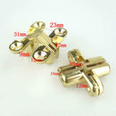 Folding Flush Mounted Table Hinge Polished Brass Cabinet Furniture
