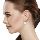 Heart Pendant Earrings Round Metal Geometric Women Ear Drop Jewelry (03) A