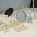 1X(Metal Decorative Mirror Lady Desktop Makeup Mirror Crafts Three-Dimensio