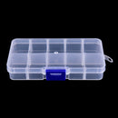 10compartments transparent visible plastic fishing lure box fishing tackle bo BX