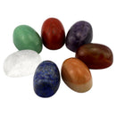 7pcs Reiki Oval Stone Natural Crystal Stone Polished Engraved Egg Crystals