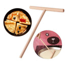 1x Wooden Rake Round Batter Pancake Crepe Spreader 17cm Kitchen DIY Tools A2B9
