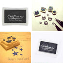Black Ink Pad Inkpad Rubber Stamp Finger Print Craft Safe Baby Non-Toxic Ea L1R4