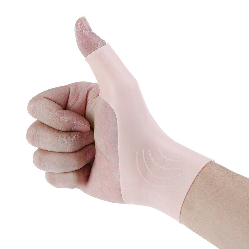 2Pc Silicone Gel Thumb Wrist Support Glove Tenosynovitis Spasm Brace Wrap Slee^