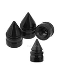 4pcs Cone Shaped Aluminum Auto Wheel Tyre Tire Valve Stem Caps Dust Cover Black