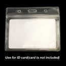 Plastic Horizontal Name Tag Badge ID Card Holders, 50-Piece, Clear N6W3