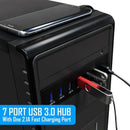 7 Port USB 3.0 Hub 5Gbs 5.25inch CD-ROM Drive Bay CD ROM Front Panel for Co