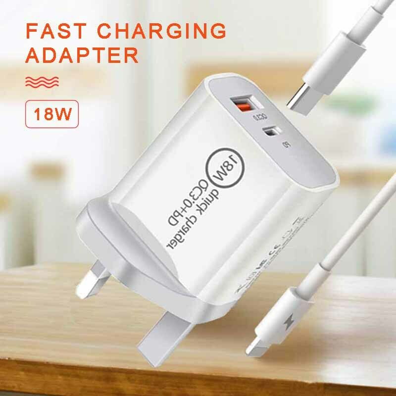 QC3.0 18W UK Pin USB Fast Quick Charge 3.0 Travel Wall Power Adapter Charger