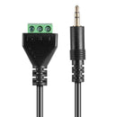 3.5mm 3 Pole Stereo Male to AV Screw Video Shield 30cm Balun Terminal Cable A