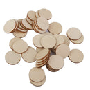 55 pcs 40/50mm Wooden Piece Round Wooden Piece Creative Decor for Xmas Party