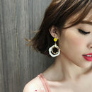 Fashion Women Hollow Round Geometric Dangle Drop Ear Stud Earrings Jewelry Del