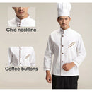 Chef Clothing Jacket Coat Restaurant Cook Uniform Long Sleeves M