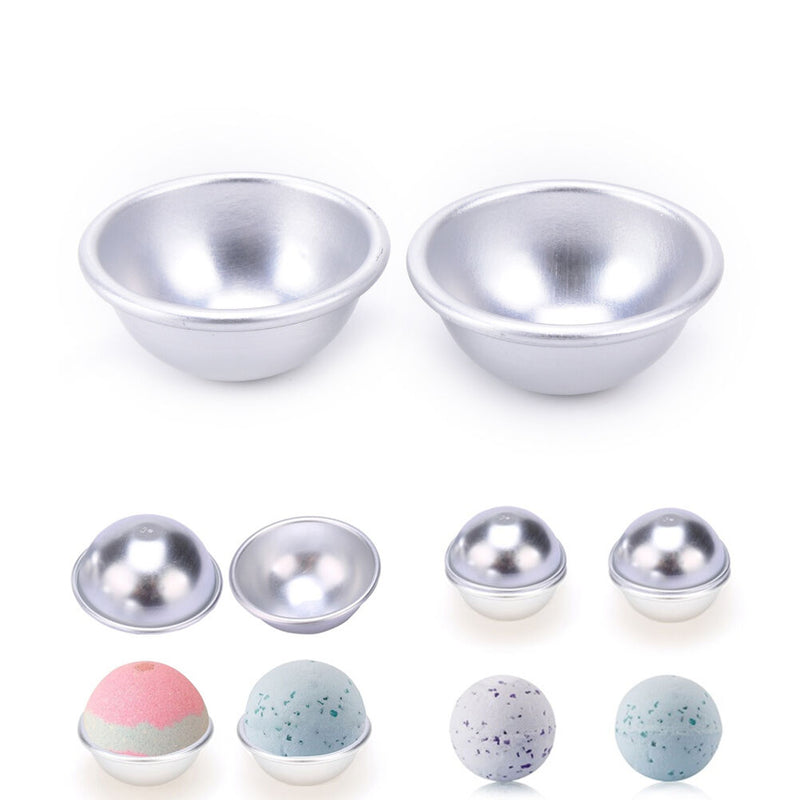 1set/2X aluminum bath bomb molds bath fizzy sphere round ball molds 4.5*2cm JBTO