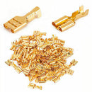 100pcs 6.3mm Female Spade Quick Splice Crimp Terminals Connector Non insulated