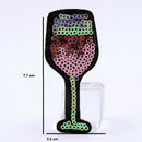 2PCS Wine Glass Cup Sequins Girls Embroidery Sew Iron On Patch Badges Applique
