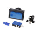 5Pcs Rectangle Arcade Game Machine Part & LED Light Illuminated Push Button