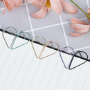 12pcs Brief Style Waterdrop Shaped Metal Paper Clip Bookmark StME